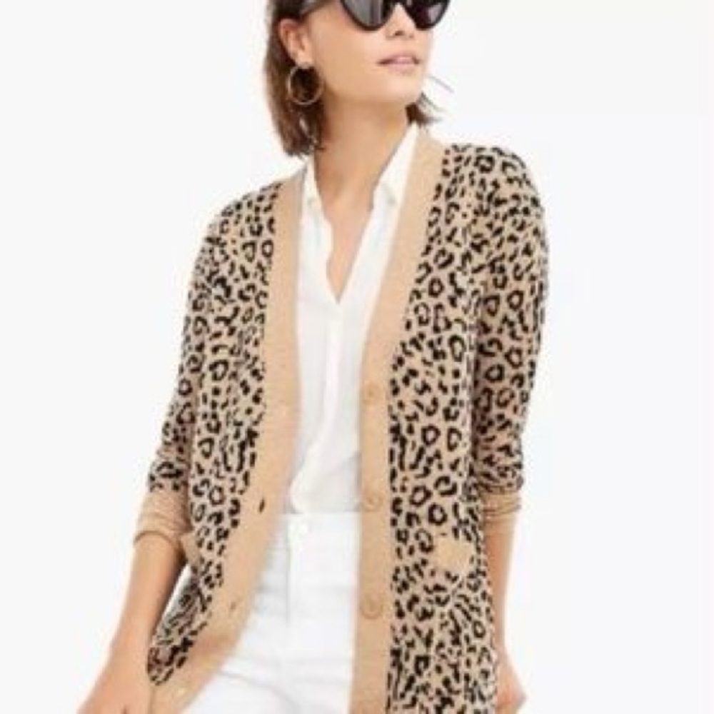 J.Crew Leopard Print Cardigan